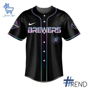Experience the sleek design of the Milwaukee Brewers KPop Demon Hunters Jersey.