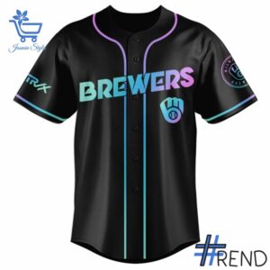 Trendy Milwaukee Brewers KPop Demon Hunters Movie Jersey perfect for casual and streetwear outfits.