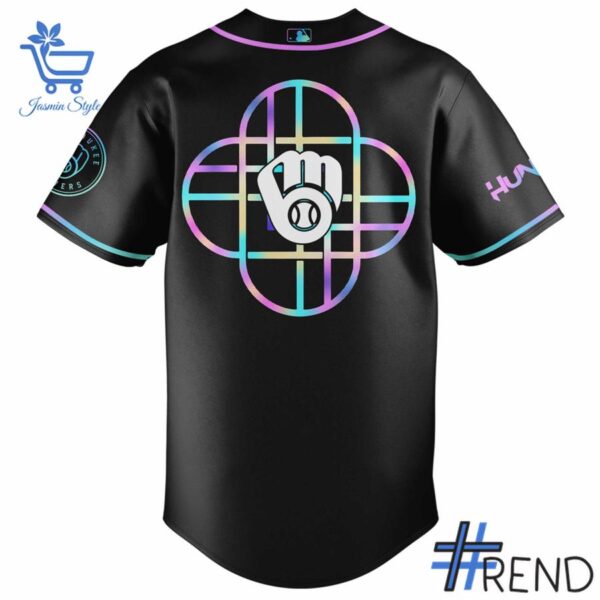 Trendy Milwaukee Brewers KPop Demon Hunters Movie Jersey perfect for casual and streetwear outfits.