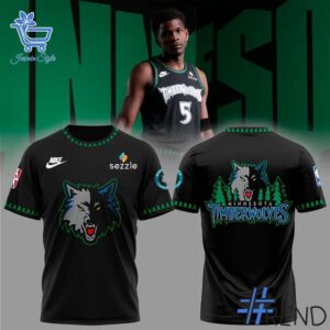 Versatile Minnesota Timberwolves Bring Back the Black Trees Shirt perfect for casual and sporty looks.