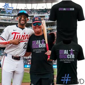 Stylish Minnesota Twins Heal Cancer T Shirt designed for all-day comfort.