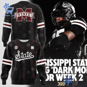 Stylish Mississippi State Bulldogs Dark Mode MSB Uniform Sweatshirt designed for all-day comfort.