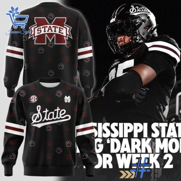 Stylish Mississippi State Bulldogs Dark Mode MSB Uniform Sweatshirt designed for all-day comfort.