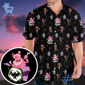 Stylish Monsters Cereal Pattern Halloween Hawaiian Shirt designed for all-day comfort.