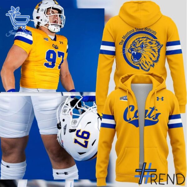 Trendy Montana State Bobcats Gold Rush Hoodie perfect for casual and streetwear outfits.