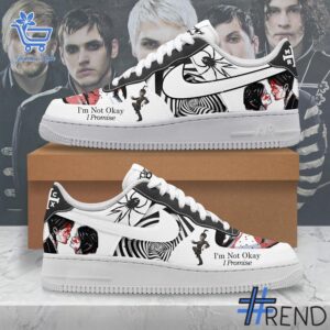 The My Chemical Romance I'm Not Okay Nike Air Force adds a colorful spark to your wardrobe.