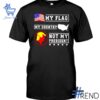 Refresh your collection with the timeless 1 My Flag My Country Not My President Shirt.