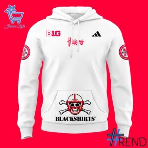 Trendy Nebraska Huskers Mascot Bandana Hoodie perfect for casual and streetwear outfits.