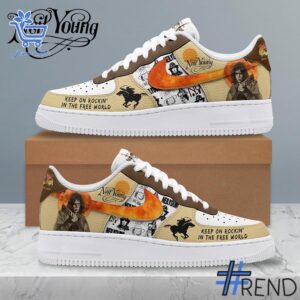 The Neil Young Rockin' in the Free World Nike Air Force is built for bold street style.