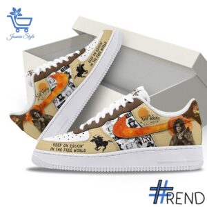 The Neil Young Rockin' in the Free World Nike Air Force is built for bold street style.