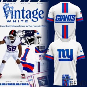 Experience the sleek design of the New York Giants Vintage Shirt.