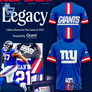 Experience the sleek design of the New York Giants Vintage Shirt.