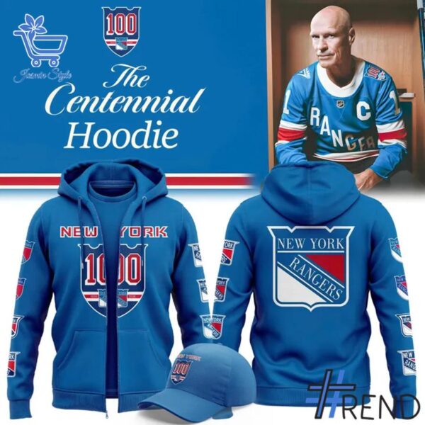 Stylish New York Rangers One Hundred Years As One Hoodie designed for all-day comfort.