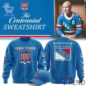 Stylish New York Rangers One Hundred Years As One Hoodie designed for all-day comfort.