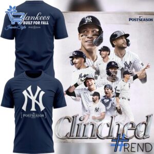 Versatile New York Yankees MLB Postseason T Shirt perfect for casual and sporty looks.