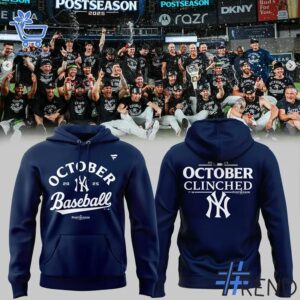 Versatile New York Yankees Octorber Playoffs Hoodie perfect for casual and sporty looks.