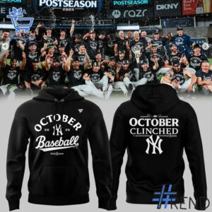 Versatile New York Yankees Octorber Playoffs Hoodie perfect for casual and sporty looks.