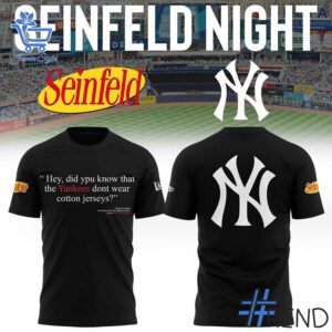 Refresh your collection with the timeless New York Yankees x Seinfeld T shirt.