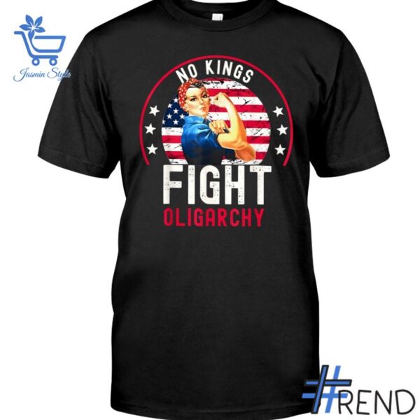 The No Kings Fight Oligarchy Shirt adds a colorful spark to your wardrobe.