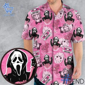 The No Your Hang Up Ghostface Hawaiian Shirt is built for bold street style.