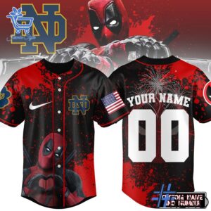 The Notre Dame Fighting Irish Deadpool Baseball Jersey is built for bold street style.