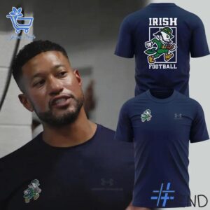 Trendy Notre Dame Fighting Irish Leprechaun Collection Shirt perfect for casual and streetwear outfits.