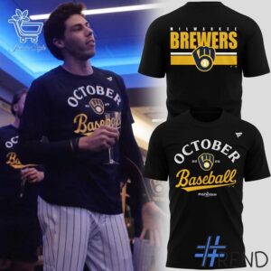 Stylish October Baseball Milwaukee Brewers MLB Hoodie designed for all-day comfort.