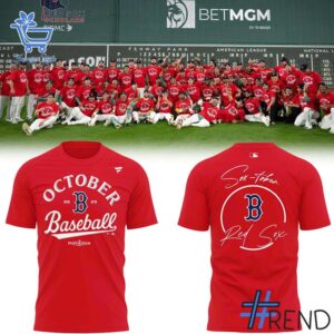Versatile October Baseball Post Season Boston Red Sox Shirt perfect for casual and sporty looks.