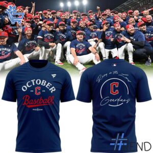 Versatile October Baseball Post Season Cleveland Guardians Shirt perfect for casual and sporty looks.