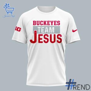The Ohio State Buckeyes football Team Jesus T Shirt adds a colorful spark to your wardrobe.