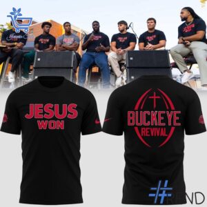 Versatile Ohio State Football Revival JESUS WON Shirt perfect for casual and sporty looks.