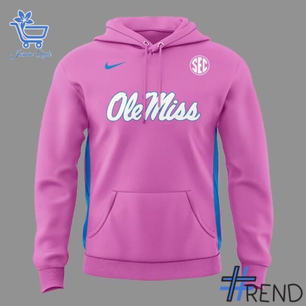 Experience the sleek design of the Ole Miss Rebels Women's Basketball pink Hoodie.