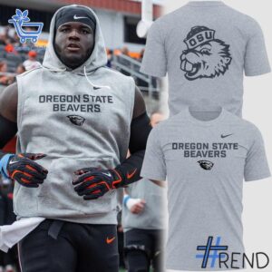 Comfortable Oregon State Beavers grey Hoodie Shirt designed with attention to detail.