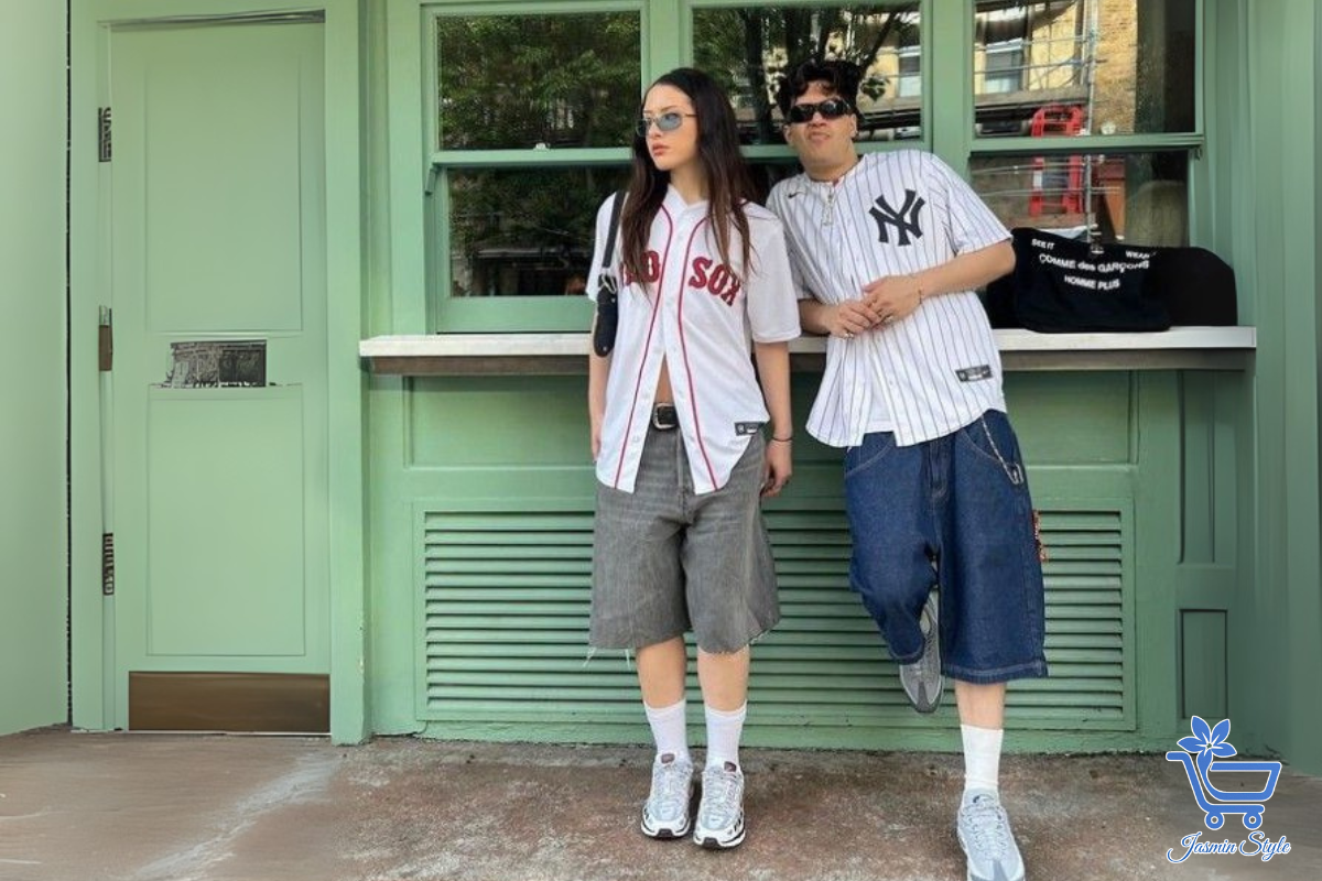 Pair your baseball jersey with joggers or shorts for the perfect athleisure vibe The Pair your baseball jersey with joggers or shorts for the perfect athleisure vibe brings street-ready confidence to everyday outfits.