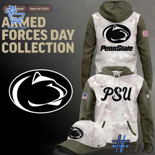 The 1 Penn State Armed Forces Day Hoodie brings street-ready confidence to everyday outfits.