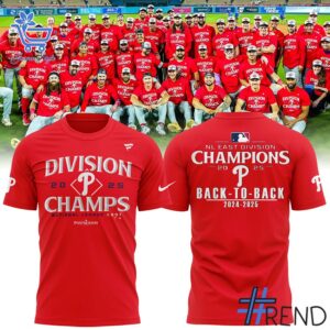 Stylish Philadelphia Phillies BACK TO BACK NL EAST CHAMPIONS T Shirt designed for all-day comfort.