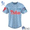 Take on every challenge with the Philadelphia Phillies Let's Go Stitch Baseball Jersey.