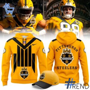 Trendy Pittsburgh Steelers Throwback Hoodie perfect for casual and streetwear outfits.