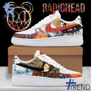 Experience the sleek design of the Radiohead In Rainbows Nike Air Force.