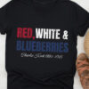 Trendy Red White Blueberries Charlie Kirk Shirt perfect for casual and streetwear outfits.