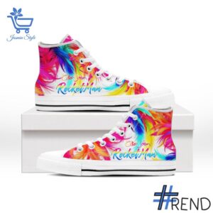 Stylish Rocketman Elton John Canvas High Top Shoes designed for all-day comfort.