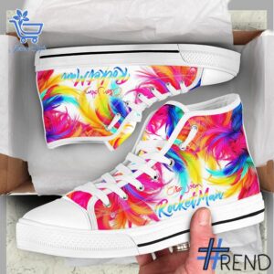 Stylish Rocketman Elton John Canvas High Top Shoes designed for all-day comfort.