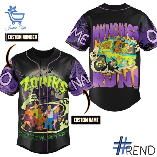 Comfortable Scooby Doo Munchies Run Baseball Jersey designed with attention to detail.