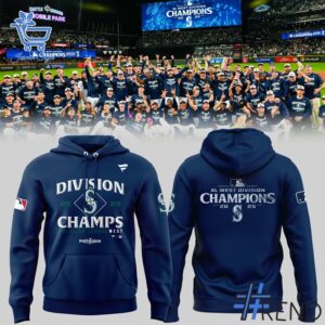 Versatile Seattle Mariners AL West Division Champions Locker Room Hoodie perfect for casual and sporty looks.