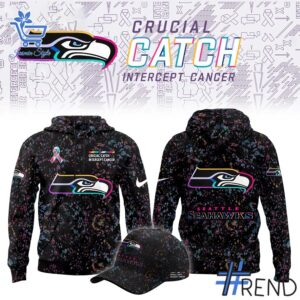 Stylish Seattle Seahawks Crucial Catch Hoodie designed for all-day comfort.