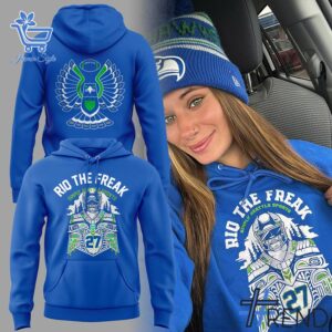 The Seattle Seahawks RIQ THE FREAK Hoodie Shirt adds a colorful spark to your wardrobe.