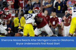 Experience the sleek design of the Sherrone Moore Reacts After Michigan’s Loss to Oklahoma Bryce Underwood’s First Road Start.