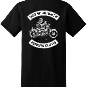 Comfortable Sons With Arthritis Ibuprofen Chapter Biker Skull T Shirt designed with attention to detail.