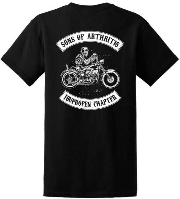 Comfortable Sons With Arthritis Ibuprofen Chapter Biker Skull T Shirt designed with attention to detail.