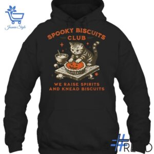 Stylish Spooky Biscuits Club Cat Funny Halloween Baking Shirt designed for all-day comfort.